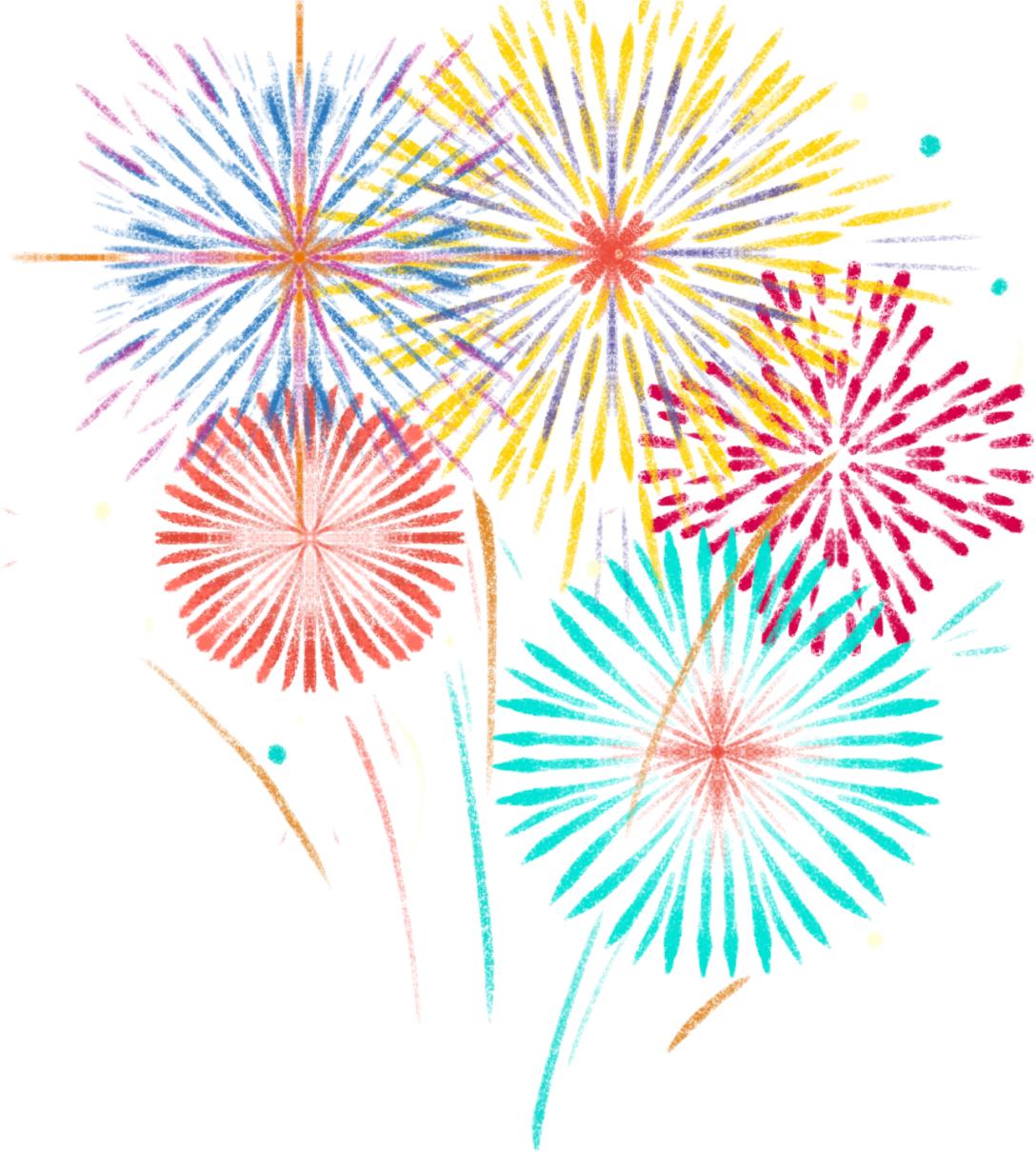 Detailed Storybook Indian Festival Fireworks